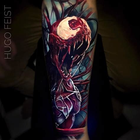 Carnage tattoo by Hugo Feist | Marvel tattoos, Geek tattoo, Body art ...