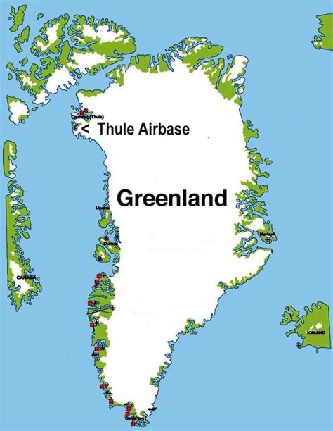 Area Map of Thule Air Base, Greenland (Arctic)