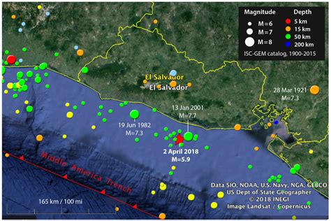 Offshore El Salvador earthquake strikes location of deadly M=7.7 event ...