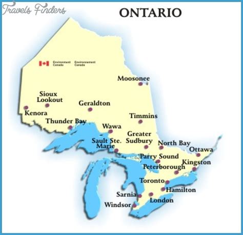 Oakville Ontario Map - TravelsFinders.Com