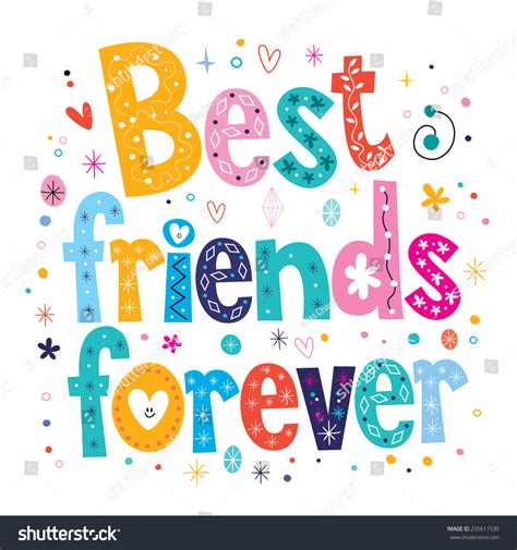 Best Friends Forever Stock Vector 235611535 - Shutterstock