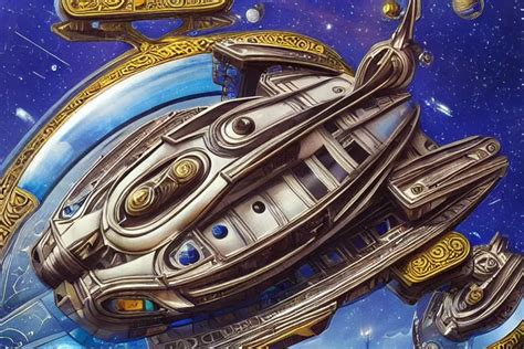 ornate Art Deco spaceship above an alien spaceport | | Stable Diffusion | OpenArt