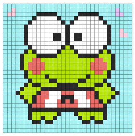 Sanrio Keroppi 2D Pixel Art Pix Brix | Pixel art pattern, Pixel art, Easy pixel art