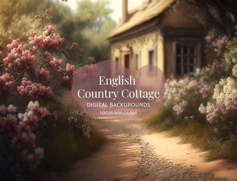 English Country Cottage Digital Backgrounds - Focus With Caneil