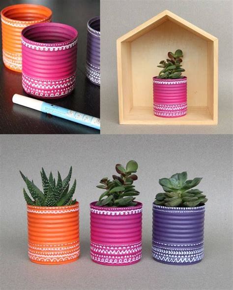 upcycled cans - reciclagem latas | Tin can crafts, Recycled crafts, Can ...