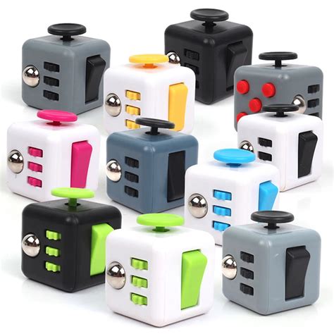 Hot Fidget Cube Toys Squeeze Fun Stress Reliever Fidget Toys Puzzle Magic Cube Toys Stress Cube ...