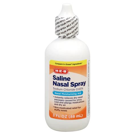 H-E-B Saline Nasal Moisturizing Aid Spray - Shop Sinus & Allergy at H-E-B