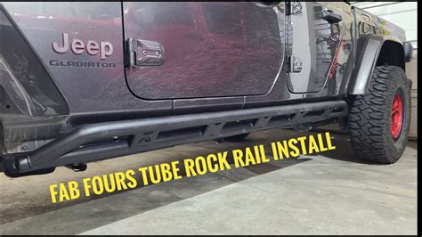 Fab Fours Tube Rock Rails Install Jeep JT - YouTube