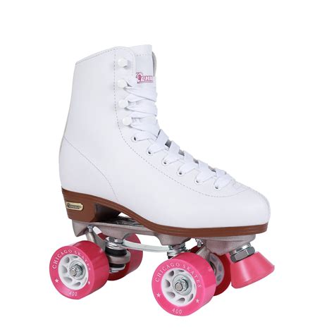 Chicago Skates Ladies' Classic Quad Roller Skates, White, Size 7 - Walmart.com