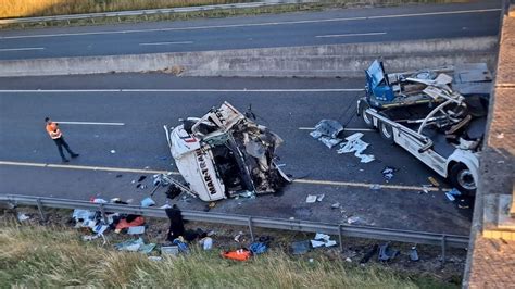 Part of M6 motorway remains closed following collision