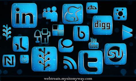 154 Blue Chrome Rain Social Media Icons | This Blue Chrome R… | Flickr