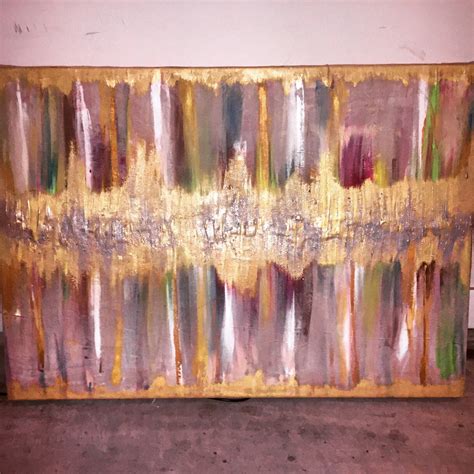 ABSTRACT gold leaf painting by PenAndPaintDesigns on Etsy