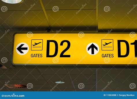 Departure Gate Sign In The Airport Stock Photo - Image: 11063088