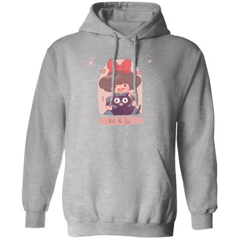 Kiki and Jiji cute Fanart Hoodie - Ghibli Store