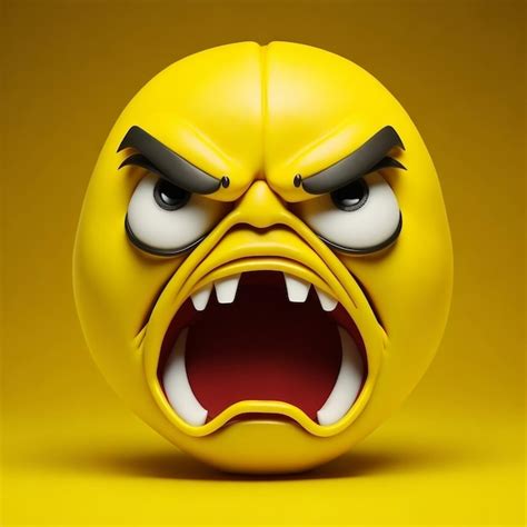 Premium AI Image | A angry yellow emoji