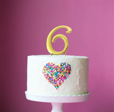 Gold Cake Topper - NUMBER 0