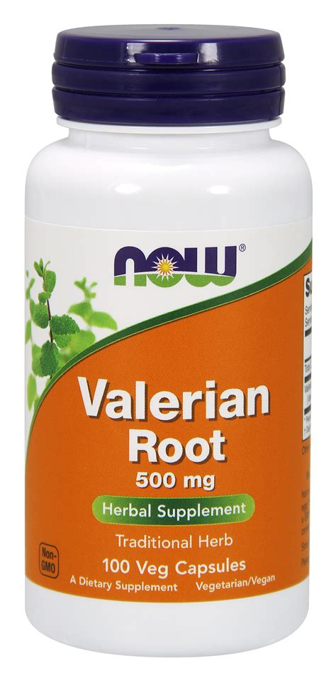 NOW Supplements, Valerian Root (Valeriana officinalis) 500 mg, Herbal ...