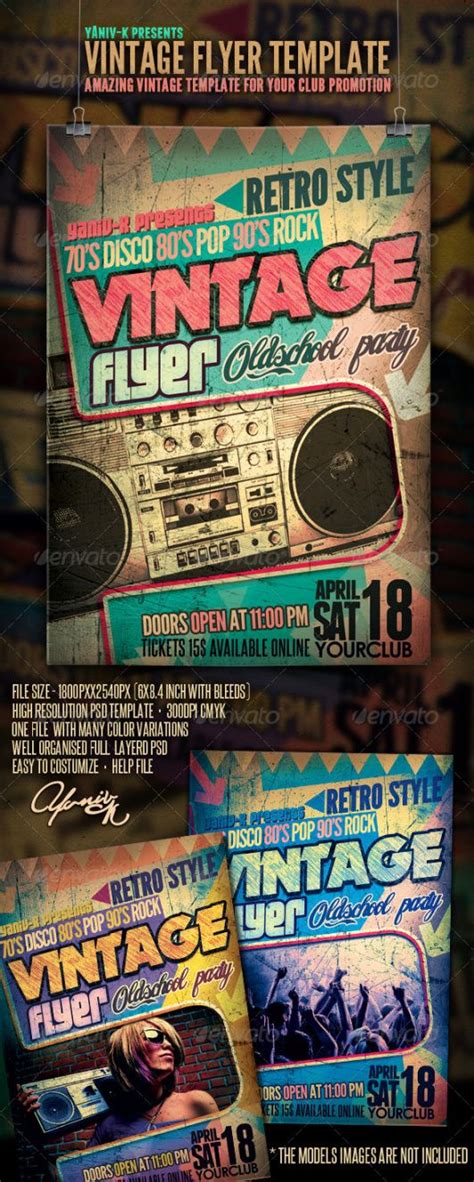 Vintage Flyer Template Old School Flyer Template and Sample | Dremelmicro