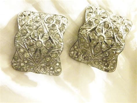 ANTIQUE SHOE BUCKLES VINTAGE SHOE CLIPS HOLFAST