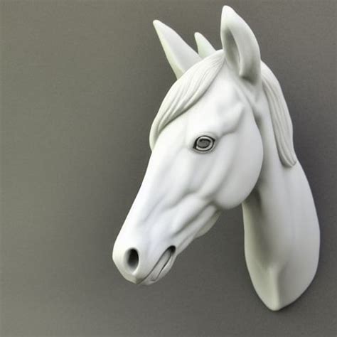 Best AI Photo: The white horse head sculpture statue | Promptify