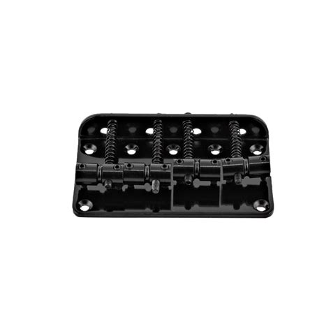 Guitarworks 4-Saddle Bass Guitar Bridge, Black at Gear4music