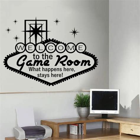 DCTAL Casino Sticker Game Room Gambling Decal Gamble Posters Vinyl Wall Decals Parede Decor ...