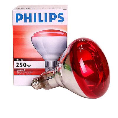 Philips Infrared Lamp 250W BR125 E26 E27 Light Heat Bulb Massage Skin Care 8711500575210 | eBay