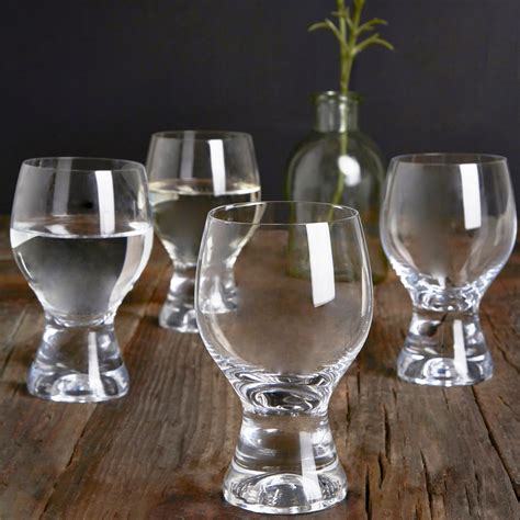 £8.50 for Set of 4 chunky wine glasses clear | deal-direct.co.uk