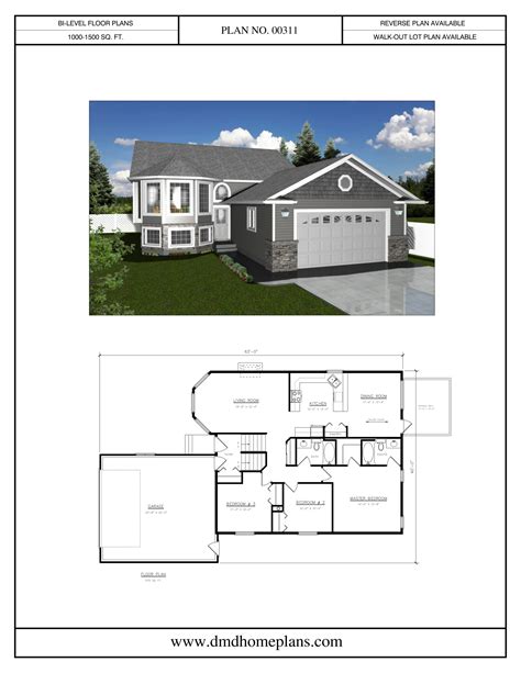 BI-LEVEL PLANS WITH GARAGE - DMD Home Plans