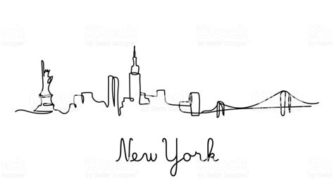 Simple modern minimalistic style vector. | New york tattoo, Nyc skyline tattoo, Nyc tattoo