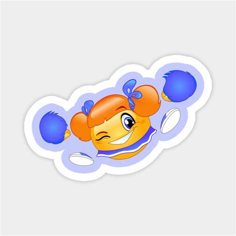 Cheerleader emoji - Emoji - Magnet | TeePublic