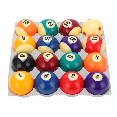 Billiards Pool Table Balls, High Hardness Billiard Ball Set Professional 57.2mm Resin For Play ...