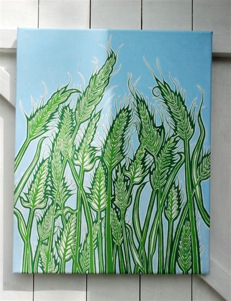 Contemporary Landscape Painting 'wheat Field From the - Etsy