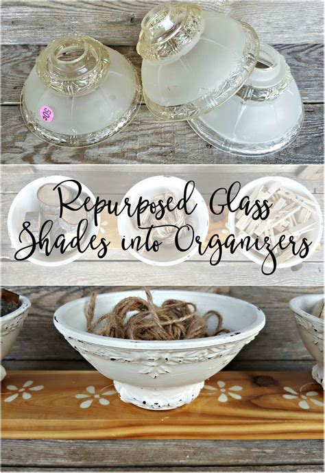 Repurposed Glass Shades into Organizers Diy Craft Projects, Craft Ideas, Recycled Projects, Diy ...