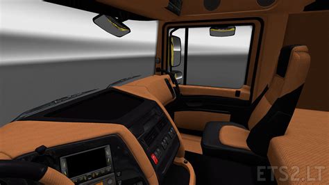 DAF XF Interior Black Brown | ETS 2 mods