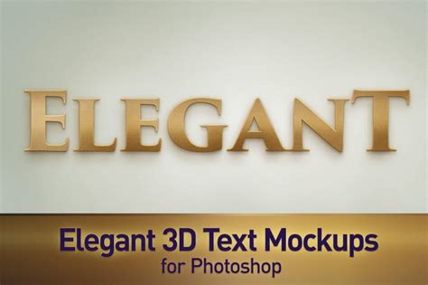 37+ Best 3D Font Mockup PSD Templates - Mockup Den