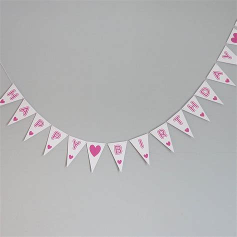 happy birthday bunting medium by daisyley designs | notonthehighstreet.com