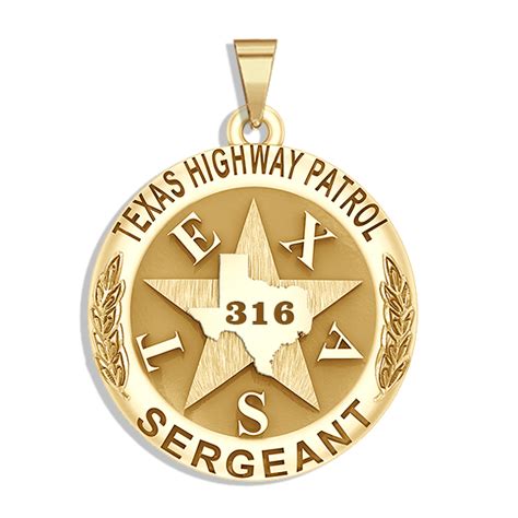 Personalized Texas Highway Patrol Badge with Rank and Department - PG101701