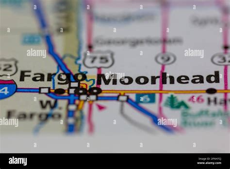 Fargo moorhead minnesota map hi-res stock photography and images - Alamy