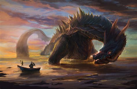 1920x1080 monster hunter lagiacrus digital art sea monsters JPG 381 kB ...