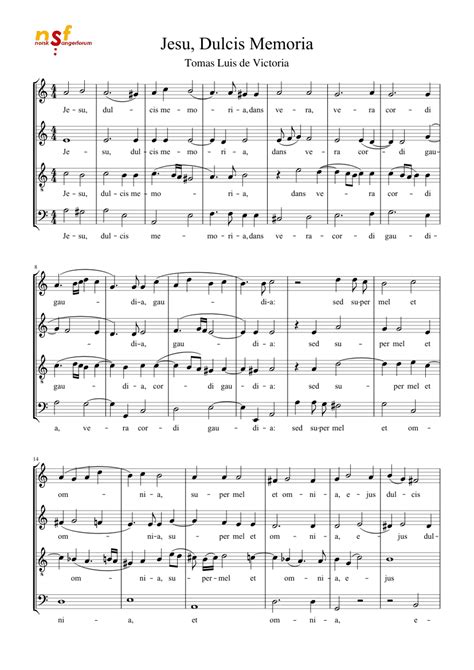 Jesu, Dulcis Memoria (Victoria) SATB Sheet music for Soprano (Solo) | Musescore.com