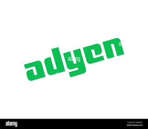 Adyen, rotated logo, white background Stock Photo - Alamy