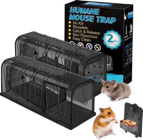 Amazon.com : HiAnifri Humane Mouse Trap Catch Release Indoor Outdoor Home, Reusable Mice Traps ...