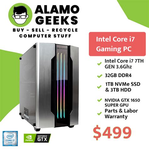 Buy Intel ESports Gaming PC Intel Core I7 7th Gen 3.6GHz | 32GB | 512GB NVMe | NVIDIA GTX 1650 ...