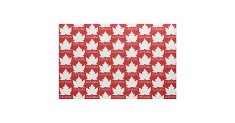 Canada Fabric Canada Flag Fabric Customized Fabric | Zazzle