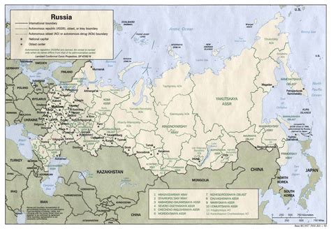 Maps of Russia | Detailed map of Russia with cities and regions | Map of Russia by region | Map ...