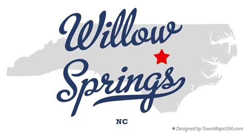 Map of Willow Springs, NC, North Carolina