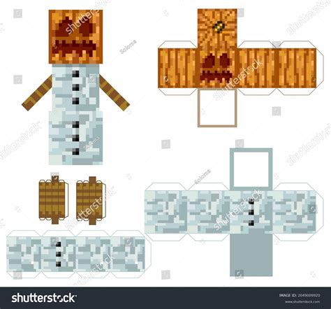 Minecraft Papercraft Snowman