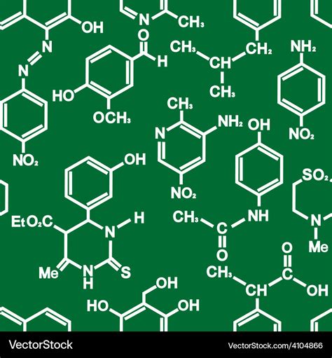 Organic chemistry structural formula pattern Vector Image