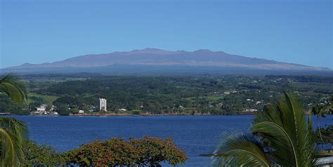 Hilo Bay Coconut Island with Mauna Kea Observatories TMT Hawaii island - Honolulu Civil Beat